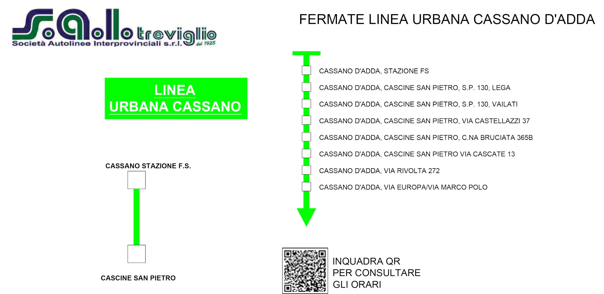 Open line map — CASCINE-CASSANO F.S.